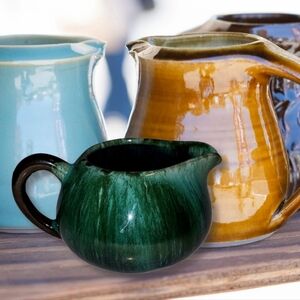 BLUE MOUNTAIN POTTERY Creamer in Classic Blue Green Glaze
